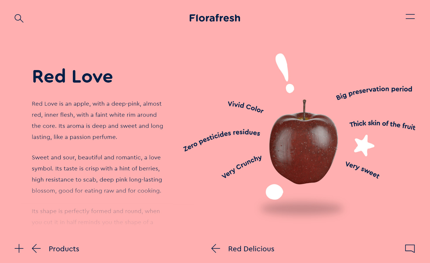 Florafresh website - apple page